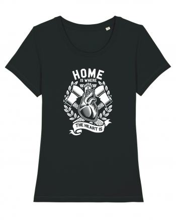 Home Heart Axe White Black