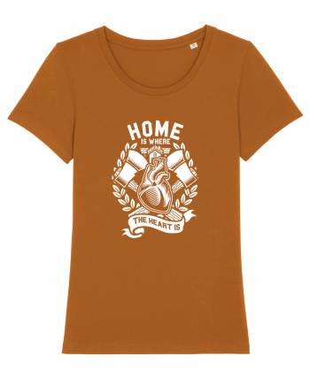 Home Heart Axe White Roasted Orange