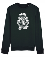 Home Heart Axe White Bluză mânecă lungă Unisex Rise