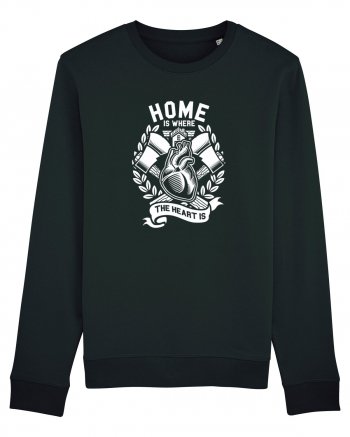 Home Heart Axe White Black