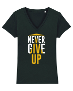 Never Give Up Tricou mânecă scurtă guler V Damă Evoker