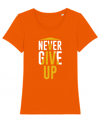 Never Give Up Bright Orange