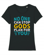 No One Can Stop Gods Plan For You Tricou mânecă scurtă guler larg fitted Damă Expresser