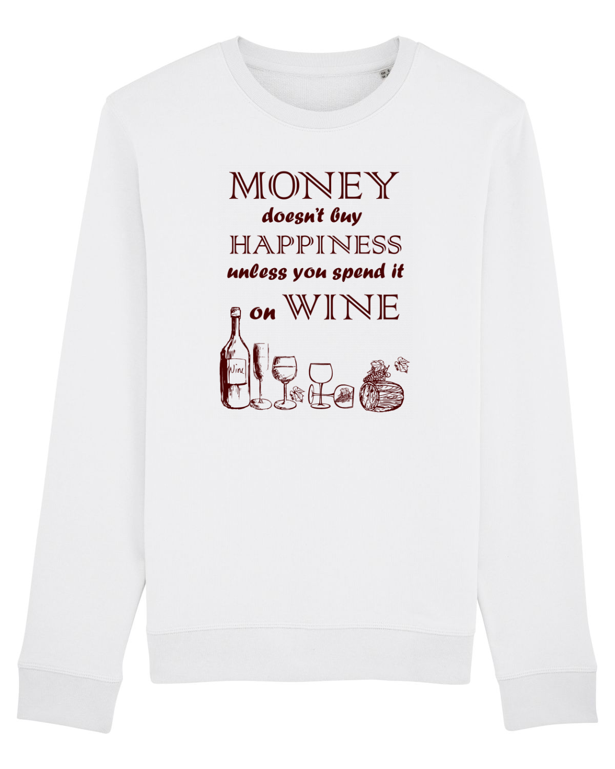 Bluză mânecă lungă Unisex Rise White