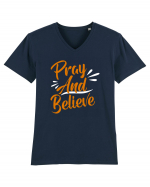 Pray And Believe Tricou mânecă scurtă guler V Bărbat Presenter