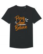 Pray And Believe Tricou mânecă scurtă guler larg Bărbat Skater