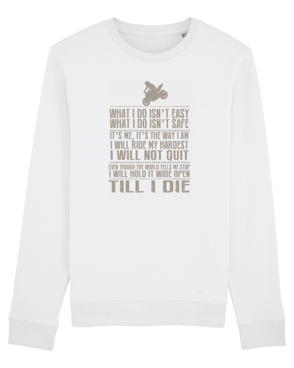 Bluză mânecă lungă Unisex Rise White