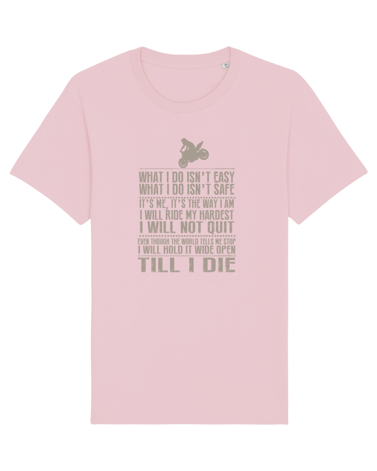 Tricou mânecă scurtă Unisex Rocker Cotton Pink