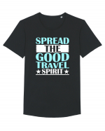 Spread The Good Travel Spirit Tricou mânecă scurtă guler larg Bărbat Skater