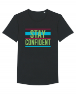 Stay Confident Tricou mânecă scurtă guler larg Bărbat Skater