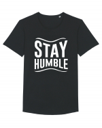 Stay Humble Tricou mânecă scurtă guler larg Bărbat Skater