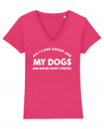 DOGS Tricou mânecă scurtă guler V Damă Evoker