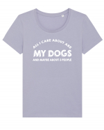 DOGS Tricou mânecă scurtă guler larg fitted Damă Expresser