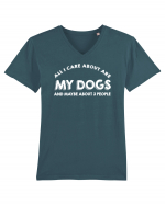 DOGS Tricou mânecă scurtă guler V Bărbat Presenter