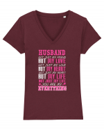 HUSBAND Tricou mânecă scurtă guler V Damă Evoker