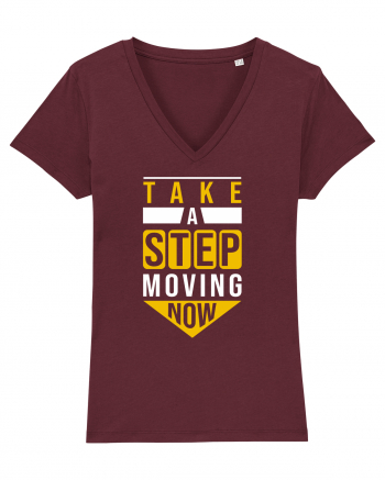 Take A Step Moving Now Burgundy