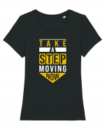 Take A Step Moving Now Tricou mânecă scurtă guler larg fitted Damă Expresser