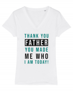 My Father Is My Shelter Tricou mânecă scurtă guler V Damă Evoker