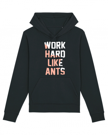 Work Hard Like Ants Black