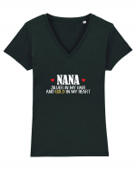 NANA Tricou mânecă scurtă guler V Damă Evoker