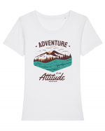 Adventure is an Attitude Tricou mânecă scurtă guler larg fitted Damă Expresser