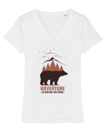 Adventure is Waiting for You There Tricou mânecă scurtă guler V Damă Evoker