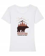 Adventure is Waiting for You There Tricou mânecă scurtă guler larg fitted Damă Expresser