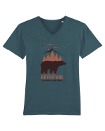 Adventure is Waiting for You There Tricou mânecă scurtă guler V Bărbat Presenter