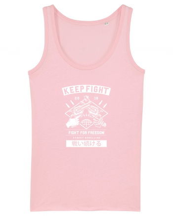 Fight for Freedom Skeleton White Cotton Pink