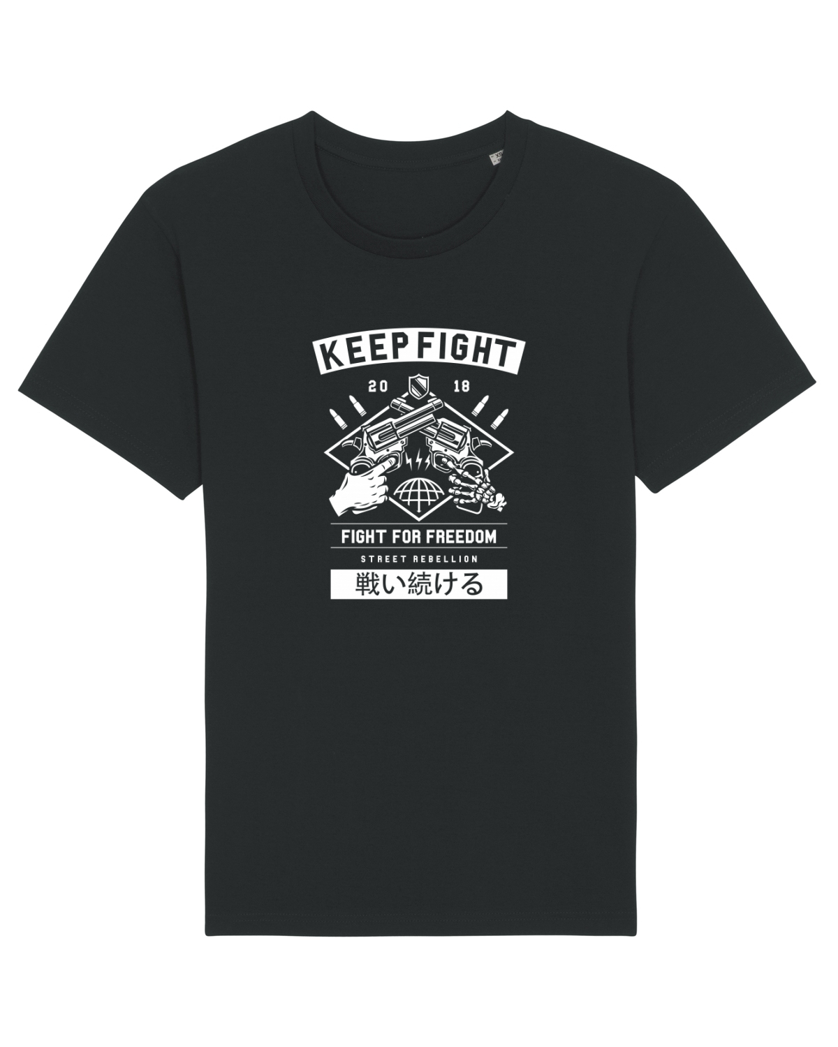 Tricou mânecă scurtă Unisex Rocker Black