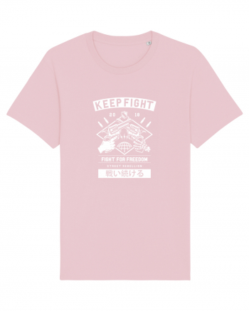 Fight for Freedom Skeleton White Cotton Pink