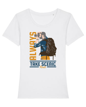 Always Take Scenic Route White