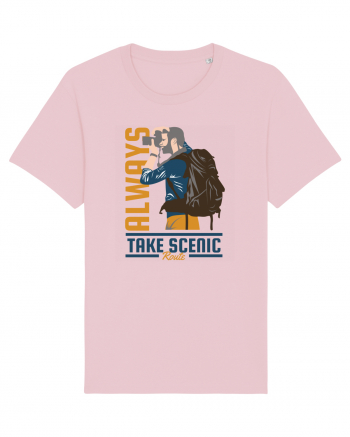 Always Take Scenic Route Cotton Pink