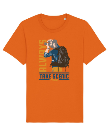 Always Take Scenic Route Bright Orange