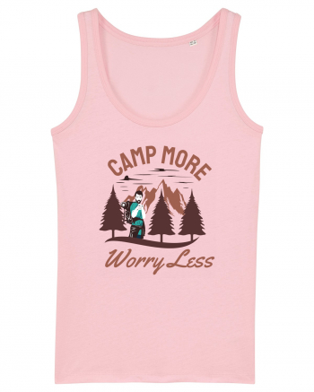 Camp More Worry Less Cotton Pink