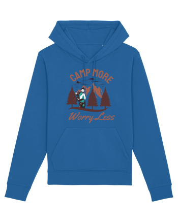 Camp More Worry Less Royal Blue