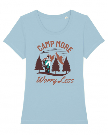 Camp More Worry Less Sky Blue