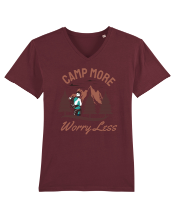 Camp More Worry Less Burgundy