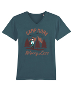 Camp More Worry Less Tricou mânecă scurtă guler V Bărbat Presenter