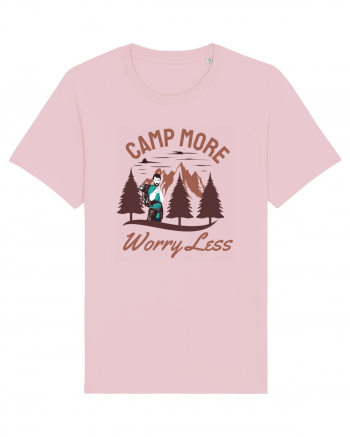 Camp More Worry Less Cotton Pink