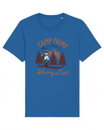 Camp More Worry Less Royal Blue