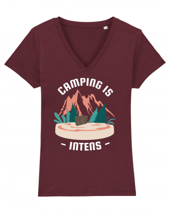 Camping is Intents Burgundy