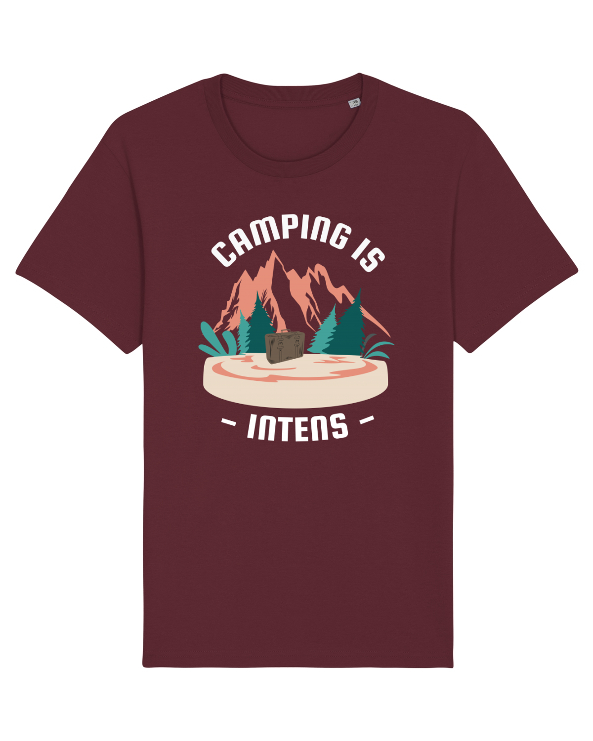 Tricou mânecă scurtă Unisex Rocker Burgundy