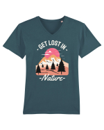 Get Lost In Nature Tricou mânecă scurtă guler V Bărbat Presenter