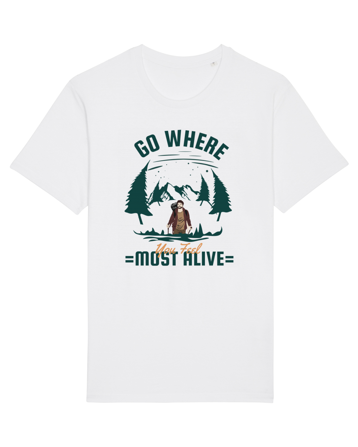 Tricou mânecă scurtă Unisex Rocker White