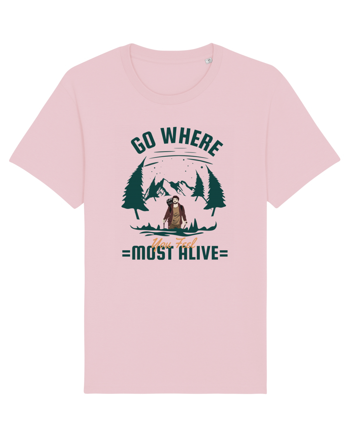 Tricou mânecă scurtă Unisex Rocker Cotton Pink