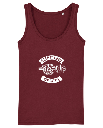 Rap Battle Skeleton White Burgundy