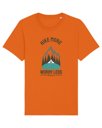 Hike More Worry Less Bright Orange