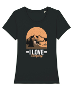 I love Camping Tricou mânecă scurtă guler larg fitted Damă Expresser