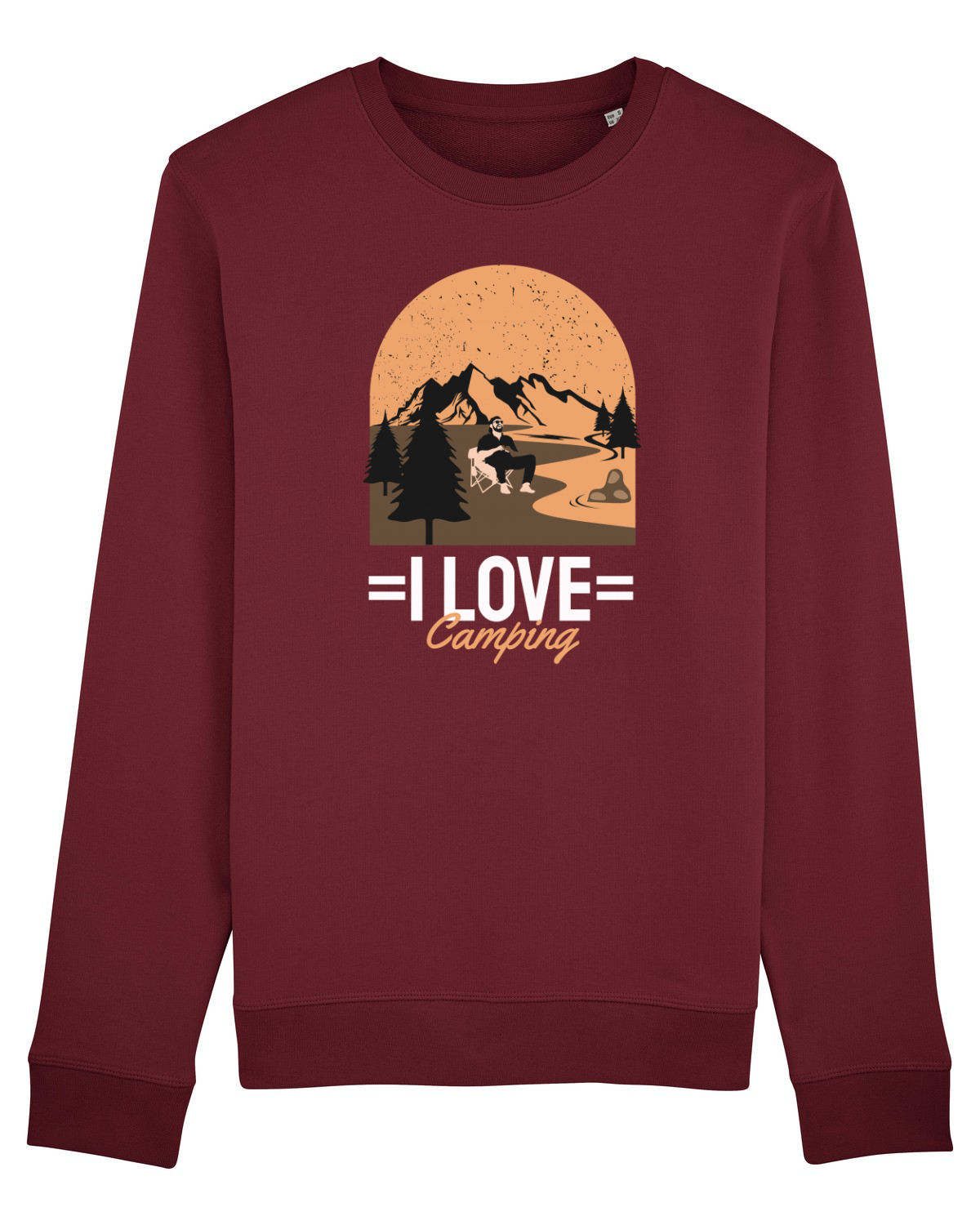 Bluză mânecă lungă Unisex Rise Burgundy